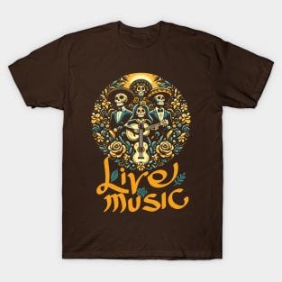 Tshirt, mug, sticker, print, deadfestival skull, mexican latin music T-Shirt